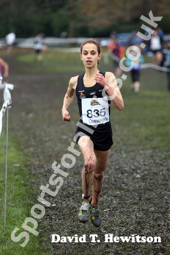 Hannah Walker 2nd in the under-23 women  2012 McCain Liverpool Cross Challenge.